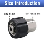 Pressure Washer Adapter Fitting Stainless Steel M22-14mm To Npt 3 8 Female Th   