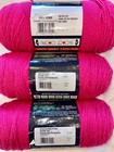 Lot Of 3 Skeins Red Heart Super Saver Yarn 0718 Shocking Pink 7oz  Each Acrylic