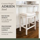 Maven Lane Adrien Saddle Bar Stool  White Oak  Counter Height open Box   4 Pack 