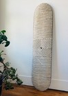 African Art Vintage Zulu Elongated Shield   Hand-carved Wood W Handle