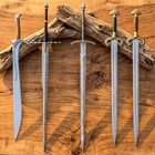 Set Of 5 Pcs Fantasy Replica Swords  Hand Forged Movie Inspired Collection