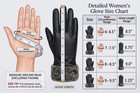 Womens Black Leather Gloves Fur Cuff Warm Winter Driving Dress Gloves Ladies New
