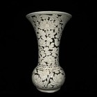 36cm Old Chinese Cizhou Yao Cizhou Kiln Vase W  Flower Q1123