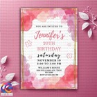 Editable Birthday Party Girls Invitation Template  Printable Birthday Invitation