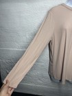 Calvin Klein Women s Pink Long Sleeve V-neck Henley T-shirt Top Size Large