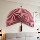 Large Bamboo Wall Fan Boho Folding Hand Fan Asian Wall Decor Hanging Art