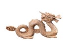 Feng Shui Carved Natural Wood Dragon Statue Sculpture Animal Figurine Brings    