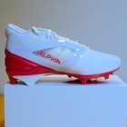 Nike Alpha Menace 4 Pro Men s Size 8 5 White Red Football Cleats Athletic Shoes