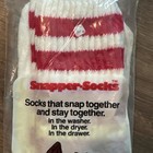 Pair Vintage  New In Package Sears Snapper Socks White Tube With Red