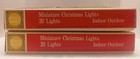 Vtg Shiny Brite Miniature Christmas Lights 20ct White Atomic Starburst 2 Boxes 