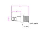 Foster 14-3 3 8  Male Npt X 1 4  Industrial Plug Air Hose Fittings Milton 733