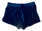 Gk Blue Velvet Child Large Micro Mini Dance Gymnast Cheer Competition Shorts L