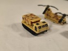 Micro Machines Military Lot Of 4 Galoob Desert Camo Tank Truck Helicopter Mini