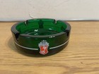Vtg Beck s Bier Beer Emerald Green Glass Ashtray 4 Slots 4    Made In France Heavy