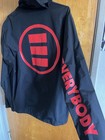 Logic Men   s Hooded Snap-front Windbreaker Jacket Black From 2017 Concert    Xxl