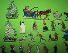 1930 s Heinrichsen 34 Flat Lead Figures Christmas German Winter Skating Party