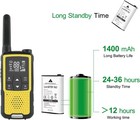 Long Range Walkie Talkie 2 Pack Two Way Radio Rechargeable Waterproof