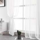2 Panels White Chiffon Sheer Voile Curtain Window Drapes Living Room Rod Pocket