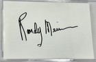 Randy Meisner Eagles Signed Index Card Cut Slabbed Beckett Coa