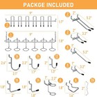 176pcs Extra Thick Pegboard Hooks Set 1 4  Metal Peg Board Hook Assortment