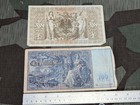 2 Pre Wwi German Reichsbanknote 1000   100 Mark Notes 1908   1910 Paper Money