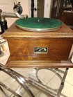 Antique Victor Vv-v1 Oak Phonograph Record Player  read Description 