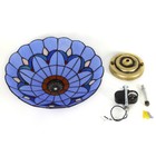 12  Tiffany Style Stained Glass Flush Mount Vintage Ceiling Light Lamp Fixture