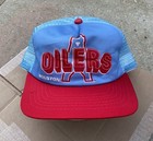 Vtg 80s New Era Pro Model Houston Oilers Nfl Snapback Cap Hat Baby Blue Usa Bold