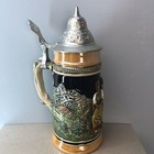 German Beer Stein pewter Lid Made In West Germany Beautiful Stein Colored