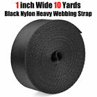 Wholesale Lot 10 Yards 1 Inch Wide Black Nylon Heavy Duty Webbing Strap Diy Usa