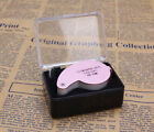 Eye Glass 40x Magnifying Magnifier Loupe Double Led Pocket Size For Jeweler