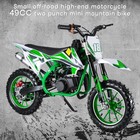 New 49cc 2-stroke Kids Dirt Bike     Gas-powered Off-road Mini Motorcycle  Green