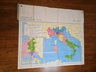 Vintage Rand Mcnally Unification Of Italy Wall Map 33  X 50 