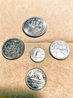 1971 Canadian Partialpartial Set 5 Coins From A1 971 Proof Set