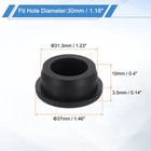 Silicone Hole Plugs  Round Rubber Stopper For 30mm 1 18  Hole  Black