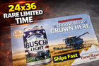Busch Light Farm Rescue Banner 24x36 Choose Beer Grown Here Limited Edition