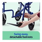 Medline 18x16  Aluminum Transport Wheelchair Chair - Blue  New  Free S h