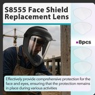 8pcs S8555 Lens For Honeywell S8500 S8510 Face Shield Anti-fog Clear Visor