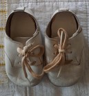 Vintage Baby Shoes X 3  Two Leather  1 Canvas  Measure Approx 4 5 In In Length 