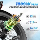 Ebike 26  1800w 36mph Electric Bike Mountain Bicycle Fat Tire E-bike For Adults
