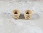 Dollhouse Planters Pots With Faces Set Of 2 1 12 Scale Miniature Garden Decor
