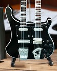 Geddy s Signature Black Miniature Bass Doubleneck Guitar Replica Collectible