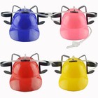 Lazy Drinker Drinking Helmet Beer Can Hat With Straw For Beer Soda Cola Holder 