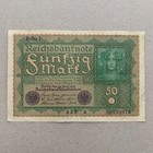          German 50 Mark Banknote Germany 1919 Post Wwi Currency Berlin Ww1 Money