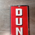 Vintage Dunlop Tires Push Door Porcelain Enamel Sign 12  X 3  Inch