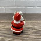 Rare Vtg 1950s Japan Ceramic Santa Pepper Shaker Spaghetti Trim Christmas Decor