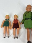 Miniature Vintage 60s Hing Kong Dollhouse Family Dad Mom Children Bendable