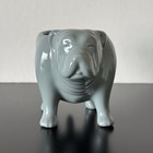 Fishs Eddy Nyc Ceramic Grey English Bulldog Coffee Mug Planter Vase 10oz Rare