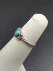 Vintage Southwestern Child   s Sterling Silver Turquoise Ring