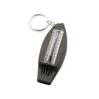 4 In 1 Emergency Whistle Compass Magnifier Thermometer Crisp Sound Keychain